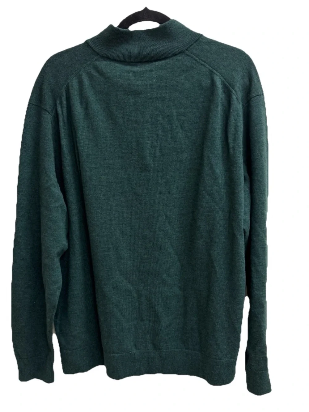 UNTUCKit Men's Merino Wool 1/4 Zip Sweater Forest Green XXL Belguardo Style